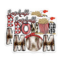 (2 Pack) Baseball Bonus Mom Magnets - Game Day Mama Decor - Leopard Print Sports Fan Accessory - Team Mom Refrigerator - 5 Inches On Longest Side - Thick Durable Magnet - Made in USA - MAG23765