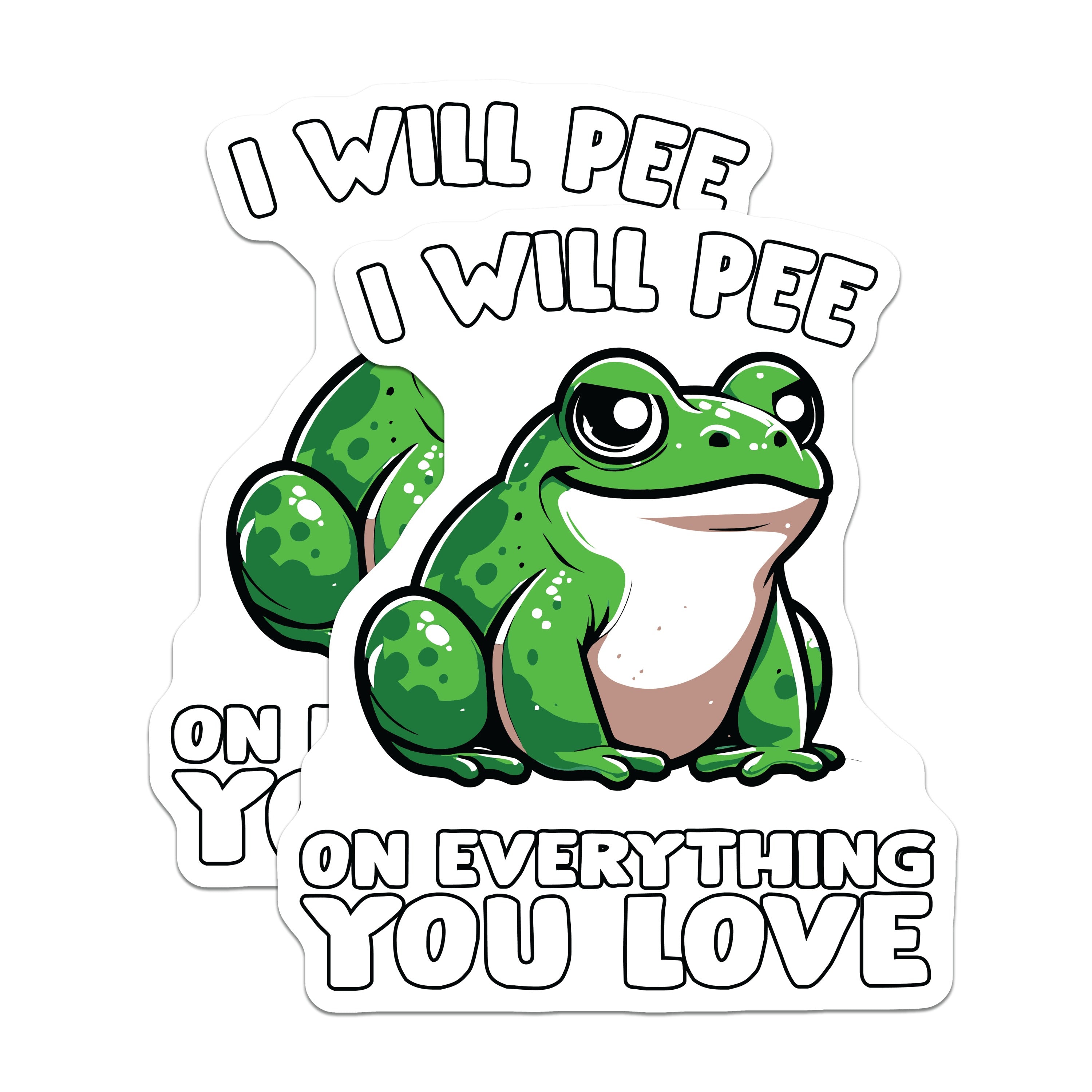 (2 Pack) Funny Frog Magnets - Sarcastic Meme Fridge Decor - Dark Humor Animal Magnets - Quirky Locker Decorations - 5 Inches On Longest Side - Thick Durable Magnet - Made in USA - MAG39386