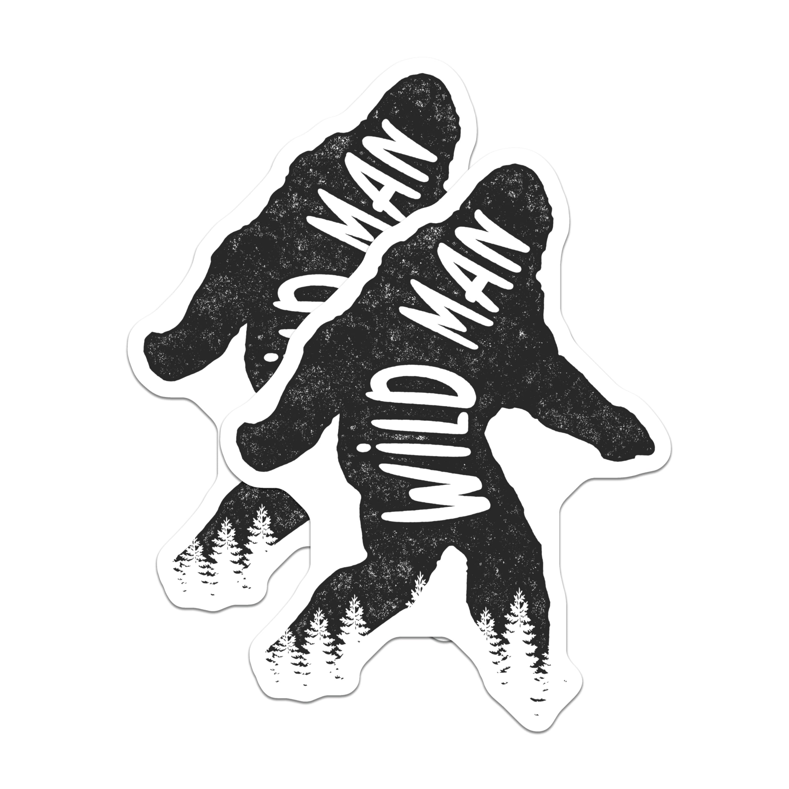 (2 Pack) Wild Man Bigfoot Creature Magnets - Legendary Sasquatch Forest Dweller - Rustic Wilderness Adventure Decor - 5 Inches On Longest Side - Thick Durable Magnet - Made in USA - MAG20268