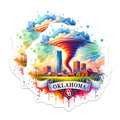 (2 Pack) Oklahoma Tornado Magnets - Oklahoma City Skyline Magnet - Oklahoma Souvenir Magnet - 5" On Longest Side - for Cars, Fridges, Toolboxes - Made in USA - MAG6577
