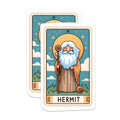 (2 Packs) Hermit Tarot Card Magnets - Spiritual Metaphysical Mystic Tarot Magnets - 5 Inches On Longest Side - Premium Magnet - for Fridges, Toolboxes, Cars - Made in USA - MAG2255
