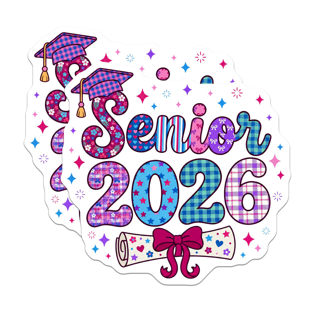 (2 Pack) Senior 2026 Magnets - Class of 2026 Celebration - High School Graduate Keepsake - Future College Student - 5 Inches On Longest Side - Thick Durable Magnet - Made in USA - MAG38622