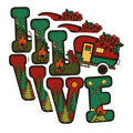 (3 Pack) Camping Decals - Love Decal - RV Camper - Adventure Decals - 3 Inches On Longest Side - Easy Peel & Apply - Made in USA - 3MCS2950