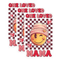 (3 Pack) One Loved Mama Decals - Cute Smiley Face - Mothers Day Decals - 3 Inches On Longest Side - Easy Peel & Apply - Made in USA - 3MCS6483