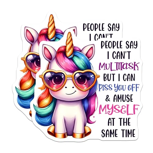 (2 Pack) Unicorn Multitask Magnets - Funny Unicorn Quote Magnets - Cute Unicorn Refrigerator Magnets - 5" On Longest Side - for Cars, Refrigerators, Toolboxes, Lockers - Made in USA BMCS3347