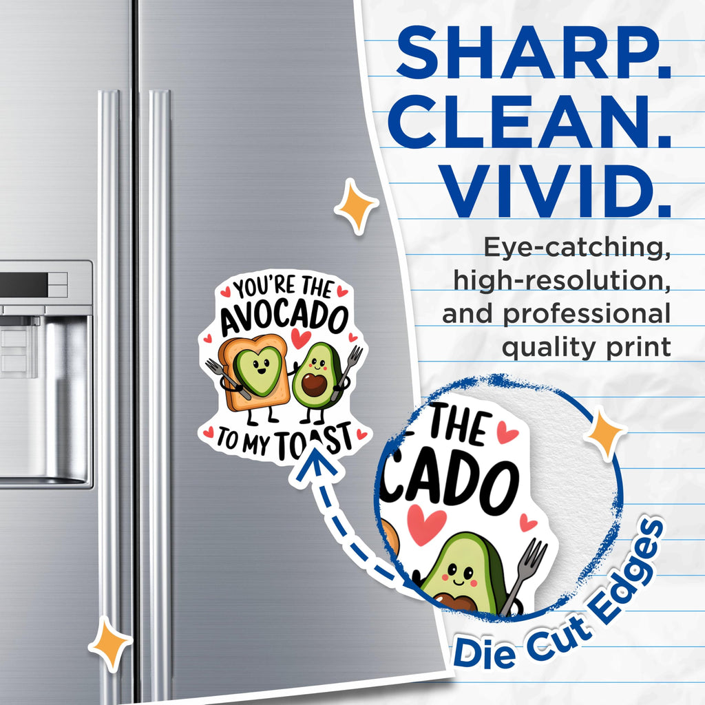 (2 Pack) You're The Avocado to My Toast Magnets - Cute Food Pun Magnets - Funny Kitchen Magnets - Cute Couple Magnets - 5" On Longest Side - for Cars, Fridges, Toolboxes - Made in USA - MAG3691