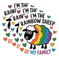 (3 Pack) Rainbow Sheep Decals - Pride Family - Laptop Decal - 3 Inches On Longest Side - Easy Peel & Apply - Made in USA - 3MCS7927
