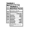 (2 Pack) Taurus Nutrition Facts Magnets - Zodiac Star Sign Decor - Horoscope Funny Magnets - 5" On Longest Side - Premium Magnet - for Cars, Refrigerators, Toolboxes, Lockers - Made in USA - MAG14527