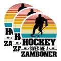 (3 Pack) Hockey Zamboner Decals - Funny Hockey - Retro Hockey Decals - 3 Inches On Longest Side - Easy Peel & Apply - Made in USA - 3MCS2858