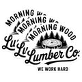(3 Pack) Lumberjack Decals - Morning Wood Stickers - Lumber Co Decal - 3 Inches On Longest Side - Easy Peel & Apply - Made in USA - 3MCS2196