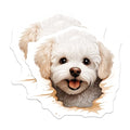 (2 Pack) Cute Dog Stickers - Adorable Puppy Decal - Animal Lover - 5" On Longest Side - Sticks to Smooth Flat Surfaces - Made in USA - BMCS9870
