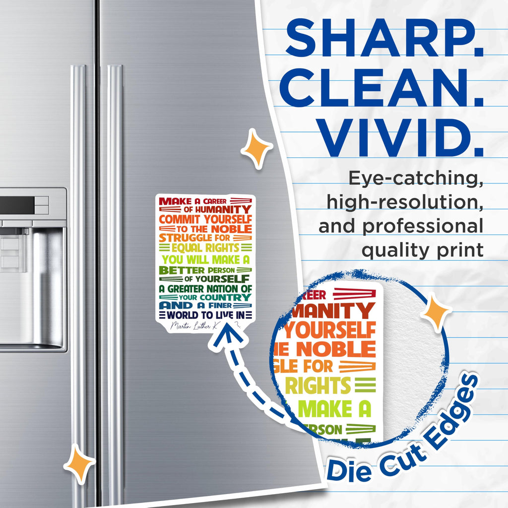 (2 Pack) Inspirational Magnets - Motivational Quotes - Home Office - Positive Message Magnets - 5" On Longest Side - for Cars, Fridges, Toolboxes - Made in USA - MAG3753