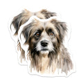 (2 Pack) Watercolor Dog Magnets - Shaggy Puppy Art - Pet Lover Kitchen Decor - Dog Mom Dad Present - Fridge Locker Magnet - 5 Inches On Longest Side - Thick Durable Magnet - Made in USA - MAG28686