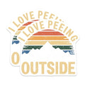 (2 Pack) I Love Peeing Outside Magnets - Funny Camping Decor - Hiking Enthusiast Humorous Gifts - 5" On Longest Side - for Cars, Fridges, Toolboxes - Made in USA - MAG5609