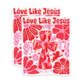 (2 Pack) Love Like Jesus Magnets - Inspirational Christian Magnets - Faith-Based Decorative Magnets for Home - 5" On Longest Side - for Cars, Refrigerators, Toolboxes, Lockers - Made in USA BMCS3366