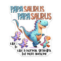 (2 Pack) Papa Saurus Magnets - Like a Normal Grandpa But More Awesome - Funny Grandpa Decor - 5" On Longest Side - for Cars, Fridges, Toolboxes - Made in USA - MAG7472