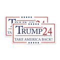 (2 Pack) Trump 2024 Take America Back Magnets - 2024 Trump for President - 2024 Election - 5" On Longest Side - Premium Magnet - for Cars, Refrigerators, Toolboxes, Lockers- Made in USA - MAG0792