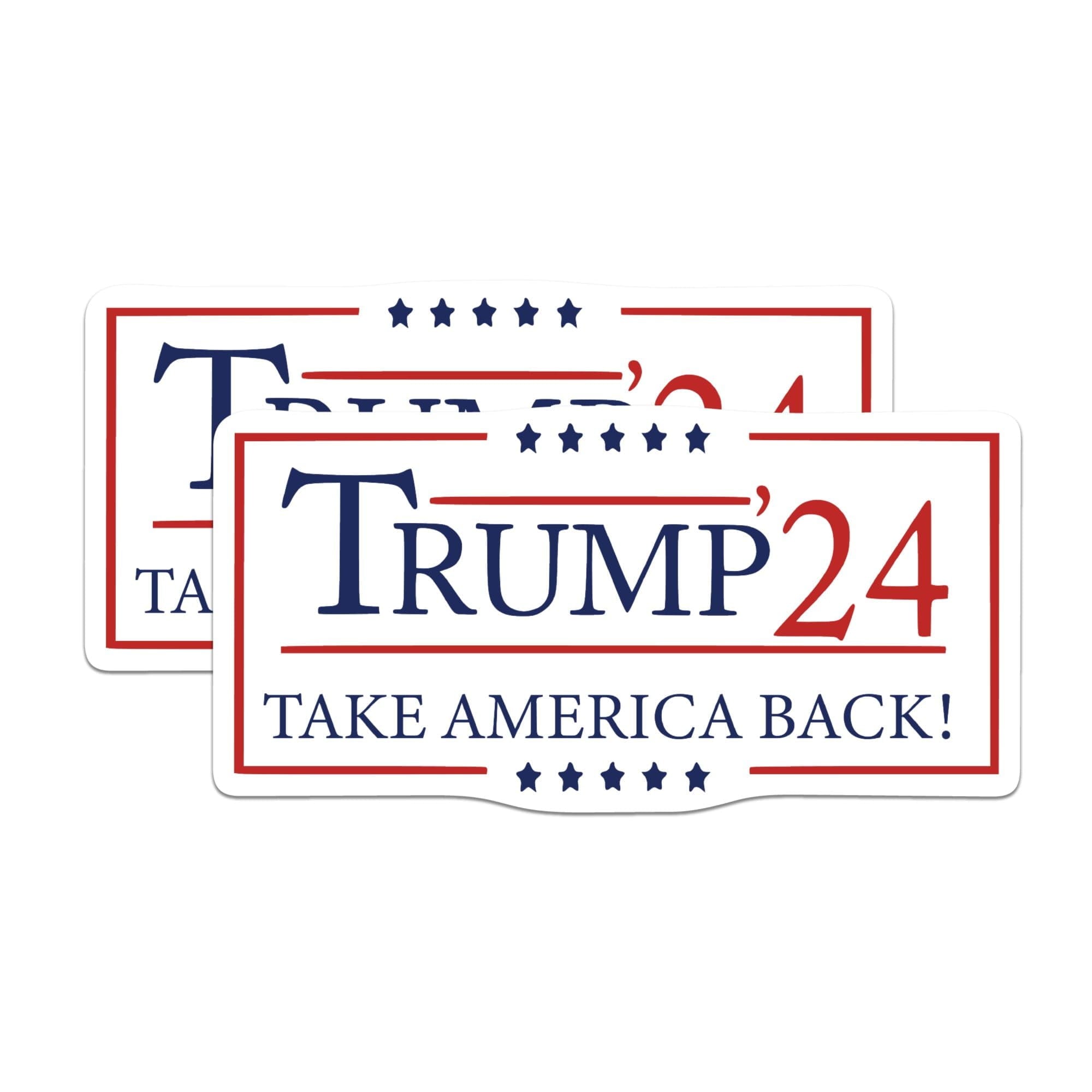 (2 Pack) Trump 2024 Take America Back Magnets - 2024 Trump for President - 2024 Election - 5" On Longest Side - Premium Magnet - for Cars, Refrigerators, Toolboxes, Lockers- Made in USA - MAG0792