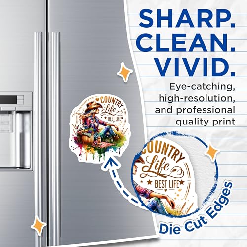 (2 Pack) Country Life Magnets - Best Life - Farmhouse DÃƒÂ©cor Magnet - Country Living Decoration - 5" On Longest Side - for Cars, Fridges, Toolboxes - Made in USA - MAG6603