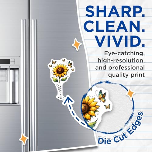 (2 Pack) Sunflower Magnets - Flower Decor for Kitchen - 5" On Longest Side - for Cars, Fridges, Toolboxes - Made in USA - MAG7984