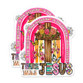 (2 Pack) Christian Cross Magnets - Faith Jesus Decor - Boho Inspirational Refrigerator Magnets - 5 Inches On Longest Side - Thick Durable Magnet - Made in USA - MAG27807