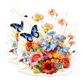 (2 Pack) Butterfly Floral Magnets - Flower Bouquet Magnet - Decorative Home Kitchen Decor - 5" On Longest Side - Premium Magnet - for Cars, Refrigerators, Toolboxes, Lockers - Made in USA - MAG15362