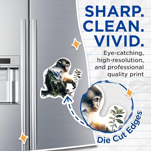 (2 Packs) Chimp with Mountains and Nature Magnets - Nature Outdoors Animal Magnets - 5 Inches On Longest Side - Premium Magnet - for Fridges, Toolboxes, Cars - Made in USA - MAG2277