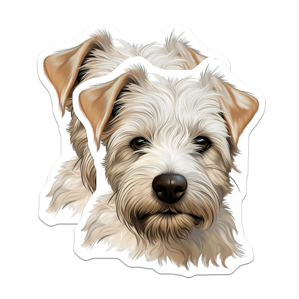 (2 Pack) Dog Lover Magnets - Terrier Dog Face - Pet Owner Present - Car Magnet Refrigerator Decor - Cute Animal Art - 5 Inches On Longest Side - Thick Durable Magnet - Made in USA - MAG27899