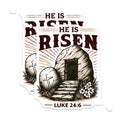 (2 Pack) He is Risen Magnets - Christian Easter Decor - Religious Faith Magnets - Empty Tomb Scripture - Luke 24:6-5 Inches On Longest Side - Thick Durable Magnet - Made in USA - MAG25281