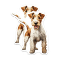 (2 Pack) Wire Fox Terrier Magnets - Dog Breed Decor - Pet Parent Refrigerator Accessories - Terrier Lover Novelty - 5 Inches On Longest Side - Thick Durable Magnet - Made in USA - MAG30259