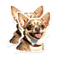 (2 Pack) Chihuahua Magnets - Happy Dog Art Decor - Small Breed Pet Lover - 5 Inches On Longest Side - Thick Durable Magnet - Made in USA - MAG24540