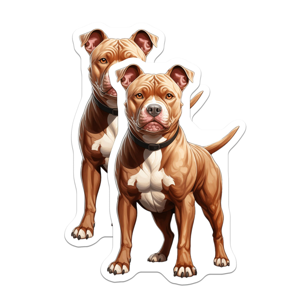 (2 Pack) Pitbull Dog Magnets - American Pit Bull Terrier Art - Loyal Companion Fridge Decor - Pet Owner Refrigerator Magnets - 5 Inches On Longest Side - Thick Durable Magnet - Made in USA - MAG24703