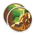 (2 Pack) Bigfoot Magnets - Sasquatch Forest Decor - Cryptid Lover - Pacific Northwest Adventure - 5 Inches On Longest Side - Thick Durable Magnet - Made in USA - MAG29718