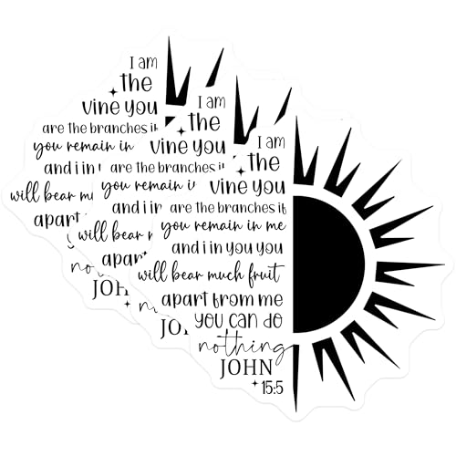 (3 Pack) Bible Verse Decals - Christian Laptop Decal - Religious Stickers - 3 Inches On Longest Side - Easy Peel & Apply - Made in USA - 3MCS2628