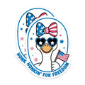 (2 Pack) Patriotic Duck Magnets - Honkin Freedom Goose - USA Flag Car Refrigerator Decals - 5 Inches On Longest Side - Thick Durable Magnet - Made in USA - MAG38900