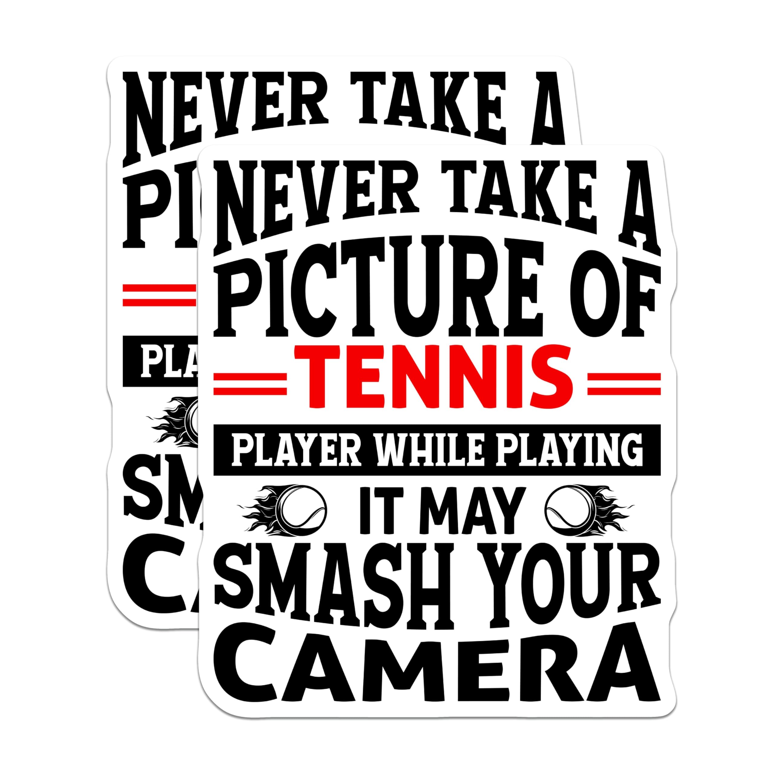 (2 Pack) Funny Tennis Player Magnets - Sports Humor Decor - Tennis Fan Refrigerator Accessory - 5 Inches On Longest Side - Thick Durable Magnet - Made in USA - MAG22478