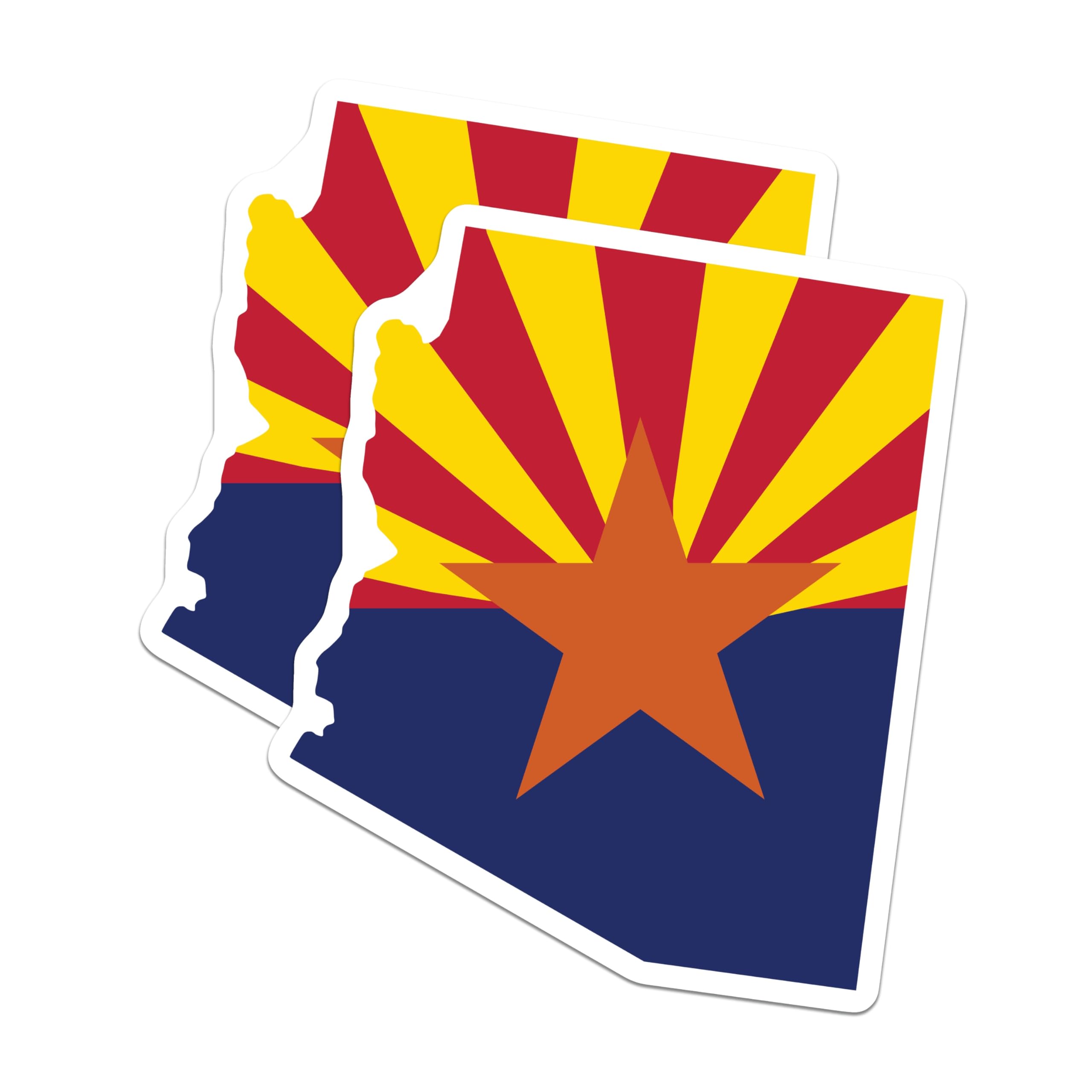 (2 Pack) Arizona Flag Magnets - State Pride Souvenir - Fridge Decor - 5" On Longest Side - Premium Magnet - for Cars, Refrigerators, Toolboxes, Lockers - Made in USA - MAG17924