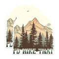 (2 Packs) I'd Hike That Love to Hike Magnets - Hiking Hiker Outdoorsman Magnets - 5 Inches On Longest Side - Premium Magnet - for Fridges, Toolboxes, Cars - Made in USA - MAG2482