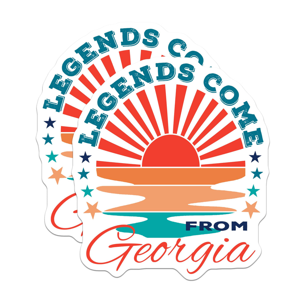 (2 Pack) Georgia Magnets - Legends from Georgia - Souvenir Magnets - 5" On Longest Side - Premium Magnet - for Cars, Refrigerators, Toolboxes, Lockers - Made in USA - MAG18525