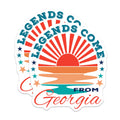 (2 Pack) Georgia Magnets - Legends from Georgia - Souvenir Magnets - 5" On Longest Side - Premium Magnet - for Cars, Refrigerators, Toolboxes, Lockers - Made in USA - MAG18525