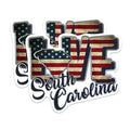 (2 Pack) South Carolina Love State Magnets - SC State USA Flag - Choose from 50 States - 5" On Longest Side - Premium Magnet - for Cars, Refrigerators, Toolboxes, Lockers - Made in USA - MAG1446