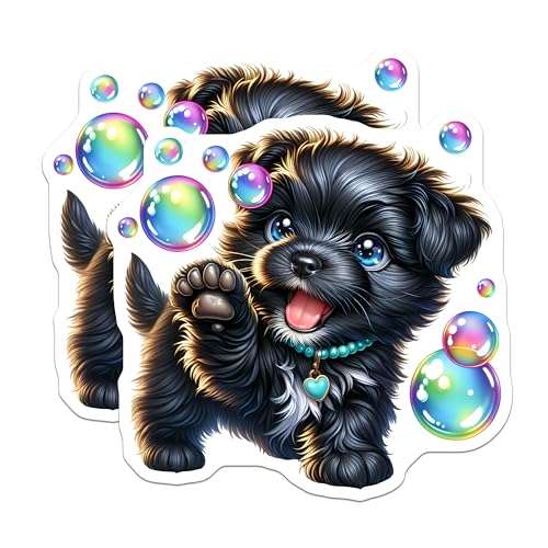 (2 Pack) Dog Lover Decor Magnet - 5" On Longest Side - Sticks to Smooth Flat Surfaces - Made in USA - MAG9612