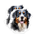 (2 Pack) Bernese Mountain Dog Magnets - Watercolor Berner Art - Dog Mom Pet Lover Fridge Decor - 5 Inches On Longest Side - Thick Durable Magnet - Made in USA - MAG30683