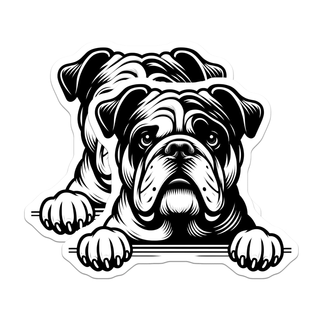 (2 Pack) Bulldog Magnets - English Bulldog Dog - Fridge Decor - 5" On Longest Side - Premium Magnet - for Cars, Refrigerators, Toolboxes, Lockers - Made in USA - MAG15927