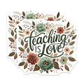 (2 Pack) Teaching is Love Magnets - Teacher Appreciation - Classroom - 5" On Longest Side - for Cars, Fridges, Toolboxes - Made in USA - MAG4426