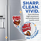 (2 Pack) Gobble Til You Wobble Magnets - Thanksgiving Turkey Fridge Magnet - Funny Kitchen - 5" On Longest Side - for Cars, Fridges, Toolboxes - Made in USA - MAG4526