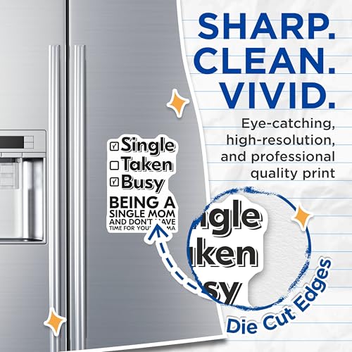 (2 Pack) Single Mom Magnets Magnets - 5" On Longest Side - Made in USA - Sticks to Refrigerators & Metal Surfaces - MAG9212