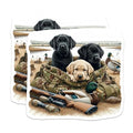 (2 Pack) Hunting Dogs Magnets Magnets - Labrador Retriever Puppies - Camouflage Bag Hunting Scene - 5" On Longest Side - Made in USA - Sticks to Refrigerators & Metal Surfaces - MAG8661