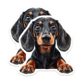 (2 Pack) Dachshund Magnets - Cute Dog Magnets - Pet Lover Fridge Decor - 5" On Longest Side - Premium Magnet - for Cars, Refrigerators, Toolboxes, Lockers - Made in USA - MAG14167