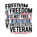 (2 Pack) United States Veteran Magnets - Freedom is Not Free - Patriotic Military Decor - 5 Inches On Longest Side - Thick Durable Magnet - Made in USA - MAG38936